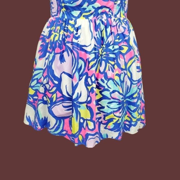 Lilly Pulitzer Womens Purple Catwalkin Tropical Print Christine Dress Size 10 - Picture 3 of 8